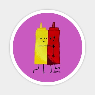 Mustard and Ketchup best friends Magnet